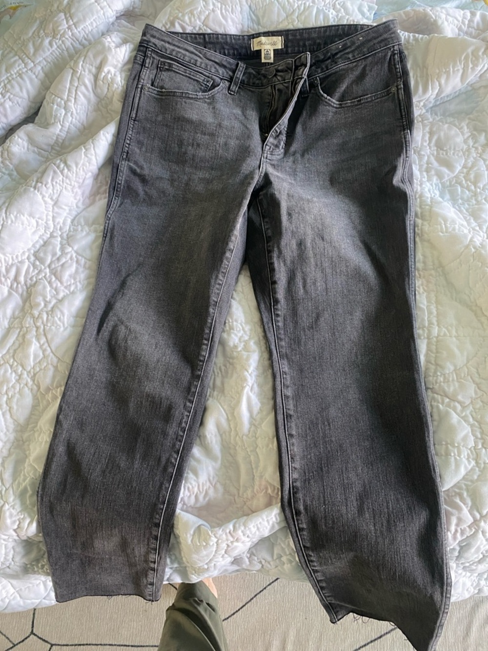 Madewell Washed Black Straight-Leg Jeans